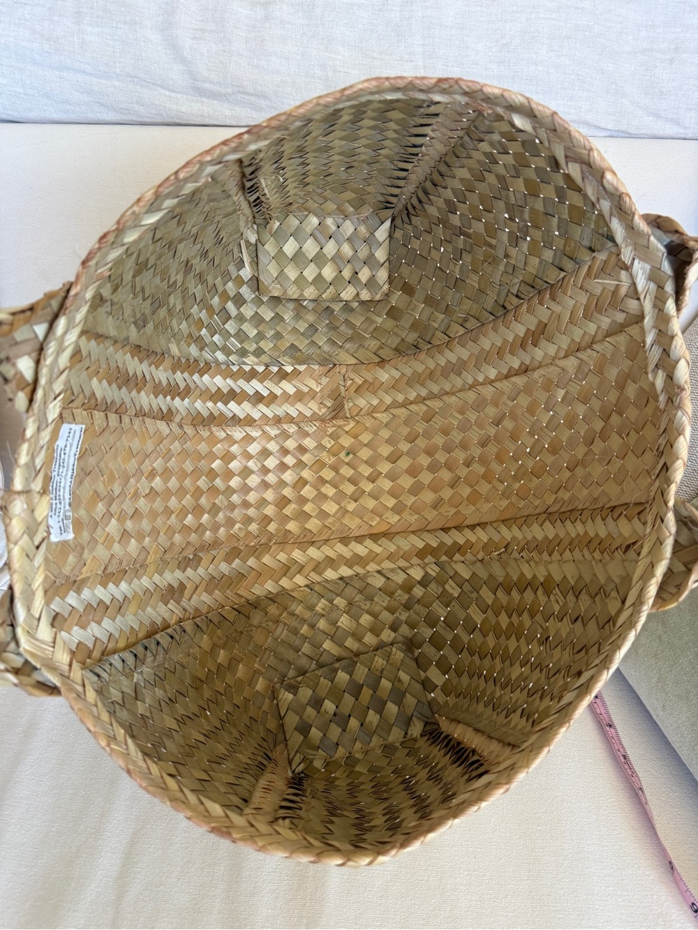 Handmade A and A hidden treasures Woven Natural Straw Tote Bag Beige - Picture 10 of 10